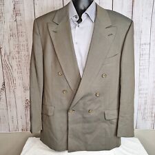 Vintage Joseph Abboud Sport Coat Mens 42L Olive Double Breasted Wool USA picture