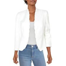 Kasper Womens White Open Front Business Blazer Jacket Petites 8P BHFO 7357 picture