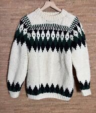 Greek Knitwear Handmade Sweater Cable Knit 100% Wool Size S/M Made In Greece picture