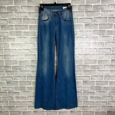 18th Amendment Colbert Flare Leg High Rise Blue Denim Jeans Womens Sz 25 Stretch picture