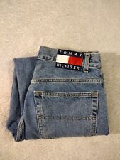 Vtg Tommy Hilfiger Men's 32 Straight Leg Big Flag Jeans 90's Y2K LOOSE Fit picture