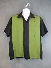 Steady Clothing Shirt Mens Medium Green Embroidered Bowling Rockabilly Last Call picture