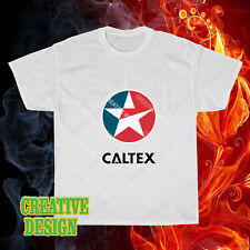 New Shirt Caltex Oil Logo Men's White T-Shirt USA Size S to 5XL picture