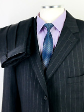 48R Jos A Bank Signature Mens 3 Bttn Superfine Wool Suit Dk Pencil Pin Pants 40 picture
