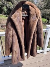 D’jimas M COAT Furs New York Vtg Mink Fur Jacket  Womens M Brown Tan Autumn Haze picture
