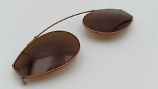 Vintage R.R 344 Bronze Metal Oval Clip-On Japan  Sunglasses Frames  picture
