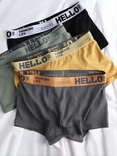 4PCS Men's Underpants Teenagers Men's Underpants Boxer Trendy Underpants Random picture