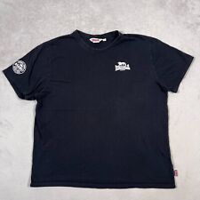 Lonsdale London Shirt Mens Size 2XL XXL Black Faded Against Hate Logo Crewneck picture