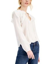MSRP $70 INC International Concepts Women Cotton Eyelet-Trim Blouse Size XL picture