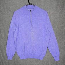 Footjoy Sweater Men's Medium Purple 1/4 Zip Knit  Soft Outdoor Casual  picture