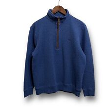 Southern Tide The Skipjack Mens 1/2 Zip Quilted Pullover Blue Embroidered Logo picture