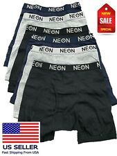 3 or 6 Pack Men's Cotton Underwear Neon® Boxer Briefs Comfort Flex Waistband picture