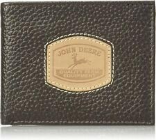 John Deere Men's Historical Logo Passcase Wallet Brown Style 4054000 picture