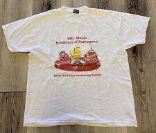 Vintage Breakfast Pathogens Shirt XL Becton Dickinson Microbiology Systems Virus picture