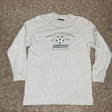 VTG Abercrombie Goalkeeper Soccer Shirt Mens XL Gray Y2k 90s Long Sleeve picture