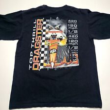 Vintage CEDAR POINT Top Thrill Dragster T-Shirt 90s Roller Coaster Size Medium  picture
