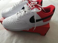 Nike Men's Sz 10.5 Court Vision Low Shoes White Black University Red DH0851-100 picture
