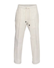 NWT ISAIA Napoli DRAWSTRINGS PANTS trousers ivory drawstrings luxury Italy 50 picture