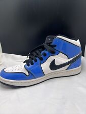 Nike Air Jordan 1 Mid SE Signal Blue Mens Athletic Sneakers Size 9 DD6834-402 picture