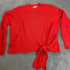 Abound Women's Red Tie-Waist Knit Sweater Large - Casual Chic Comfort Cotton picture