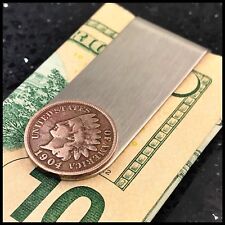 New Credit Card Money Clip Wallet Antique Indian Head Penny Coin 🇺🇸 1 Cent F48 picture