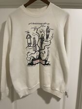 Vintage Edward Gorey Mystery Crewneck Sweatshirt 90s PBS Theatre Adult L White picture
