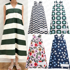 UNIQLO x Marimekko V-Neck Flared Dress cotton pockets XS-XXL 5Color Japan 466575 picture