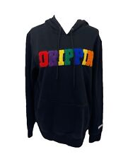 Hudson Outerwear Men’s Hoodie Black and Multicolor Drippin Logo Size Medium picture