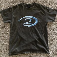 Halo 2 retro black tee blue logo Vintage Gaming Shirt Y2k ad campaign promo picture