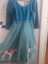 Mini Boden Unicorn Tulle Long Sleeve Dress Size 6-7 picture