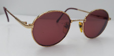 Vintage Kenmark Blaster Gold Oval Metal Sunglasses FRAMES ONLY picture