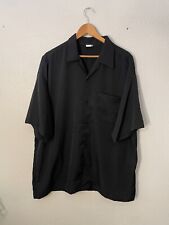 Vintage CalTop Black Button Down Shirt Short Sleeve Size 3X Made in USA picture