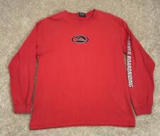 Vintage Quicksilver Shirt Men's Sz L Red Black Long Sleeve 90's Made In USA picture