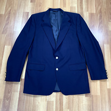 Vintage Burberry’s Blazer Sport Jacket Mens Large L Blue Pure Wool Gold Buttons picture
