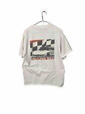 Vintage R&R Racing Team Graphic T Shirt Size Large White Double Side 90s NASCAR picture