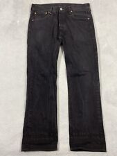 Levi’s 501 Button Fly Jeans Men’s Size 34x30 Black Denim Straight Leg picture