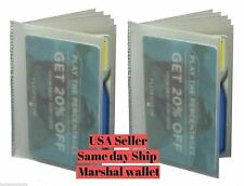 WALLET INSERT SET OF 2 PREMIUM QUALITY 6 PAGES CARD PICTURE HOLDER  picture