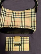 Burberrys Of London Blue Label. Classic Brown Bag W/ Wallet.  1/2