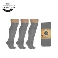 Men Diabetic Over the Calf Socks Knee High circulatory Health Cotton  6-12Pairs picture