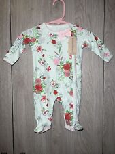 First Impressions Baby Girls Floral Footed Coverall Sz New Born (up To 8lbs) NWT picture