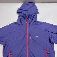 Mont Bell Jacket Womens XL Purple Light Shell Hooded Clima Plus Mesh Hike Trail picture