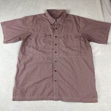 Game Guard Shirt Mens Large Maroon checkered Performance Outdoors Short Sleeve picture