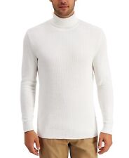 Club Room Mens Textured Cotton Turtleneck Sweater Winter Ivory XL picture