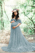 Lace Pregnant Women Off Shoulder Maternity Dress Photography Prop Photo LongGown picture
