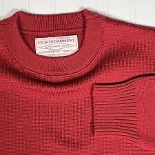 Vintage Filson Crewneck Guide Sweater Mens XL Red Virgin Wool USA Classic CC picture