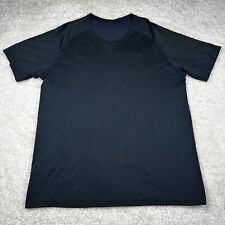 Lululemon T-Shirt Mens Large Navy Blue Active Tech Performance Long Sleeve FLAW picture