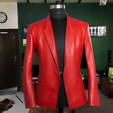 Men Handcrafted Leather Blazer Jacket Stylish Outerwear for Every Occasion Coat picture