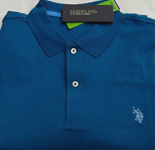 New U.S. Polo Assn. Men's Short Sleeve Polo Blue Sapphire Color Size L $21.00 picture