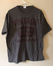 Vintage  1972 Limited Edition  Birthday Gift Men's Short Sleeve Gray XL T-Shirt picture