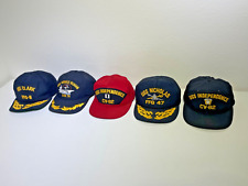 Lot (5) USS Clark Reagan Independence Nicholas Vintage NAVY Snapback Ball Caps picture